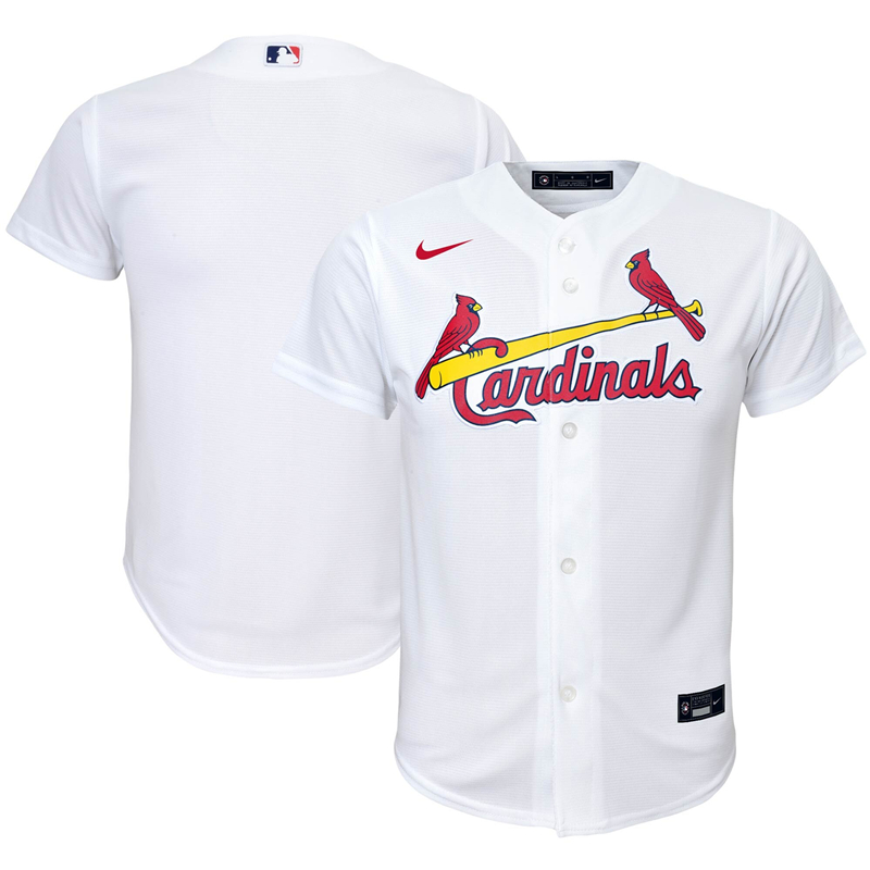 2020 MLB Youth St. Louis Cardinals Nike White Home 2020 Replica Team Jersey 1